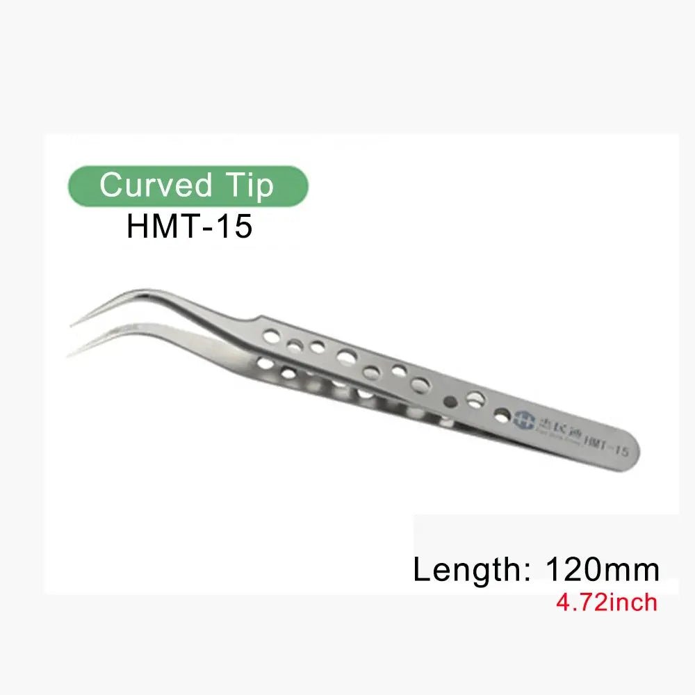 Precision Stainless Steel Tweezers Curved Or Straight Tip - THE TECH STATION UK